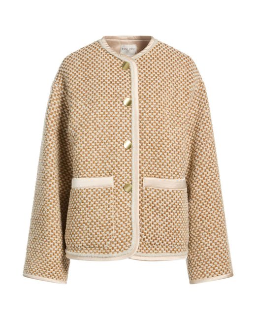 Forte_forte Natural Jacket Synthetic Fibers, Cotton, Wool, Metallic Polyester, Acrylic