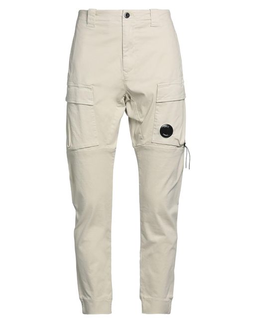 C P Company Natural Pants Cotton, Elastane for men