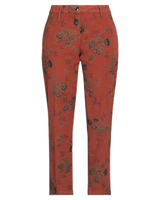 Jacob Cohen Red Pants Cotton, Elastane