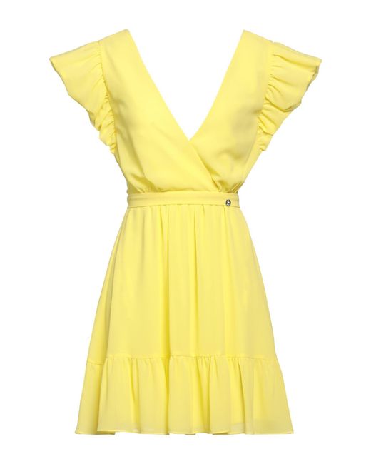 Liu Jo Short Dress in Yellow | Lyst
