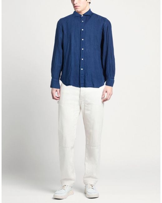 Finamore 1925 Blue Shirts for men