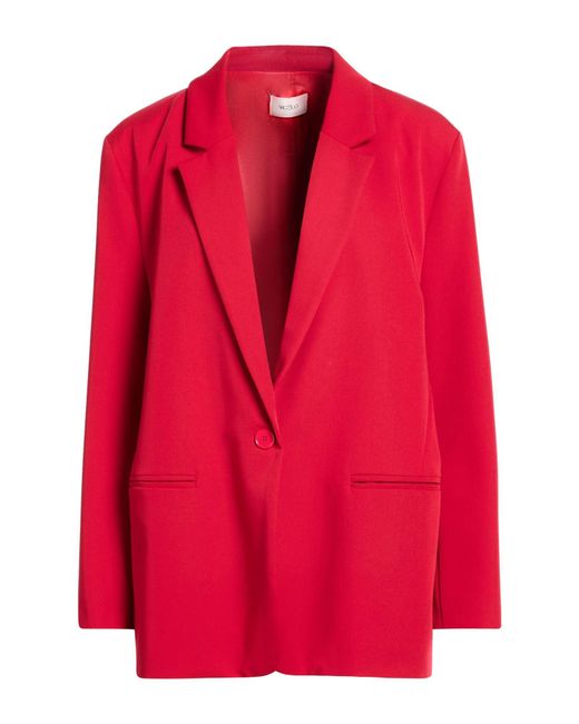 ViCOLO Red Blazer Polyester, Viscose, Elastane
