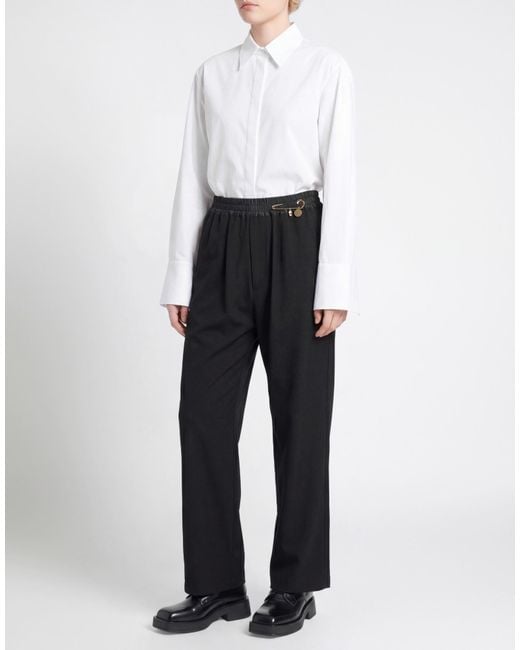Aries Black Pants Polyester, Wool, Elastane