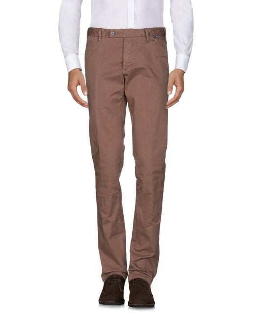 AT.P.CO Brown Pants Cotton, Elastane for men