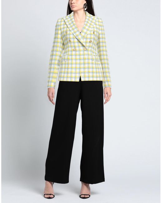 Tagliatore 0205 Yellow Blazer Polyester, Linen