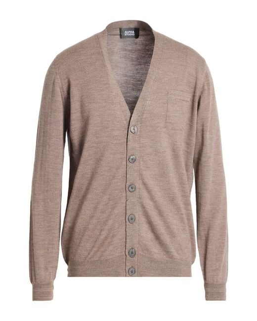 Alpha Studio Brown Cardigans for men