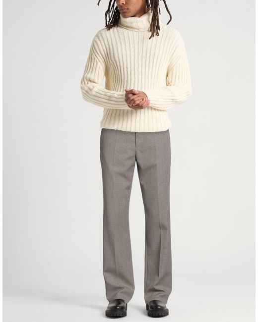 Jil Sander Gray Sand Pants Virgin Wool for men
