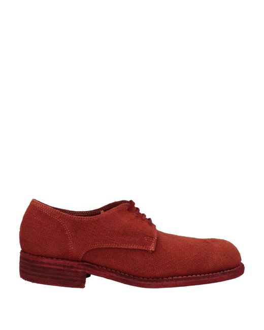 Guidi Red Lace-up Shoes