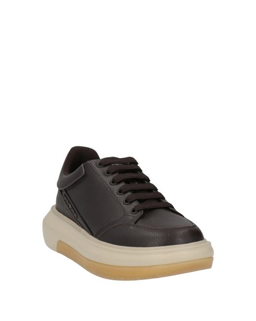Emporio Armani Black Sneakers Leather, Synthetic Material for men