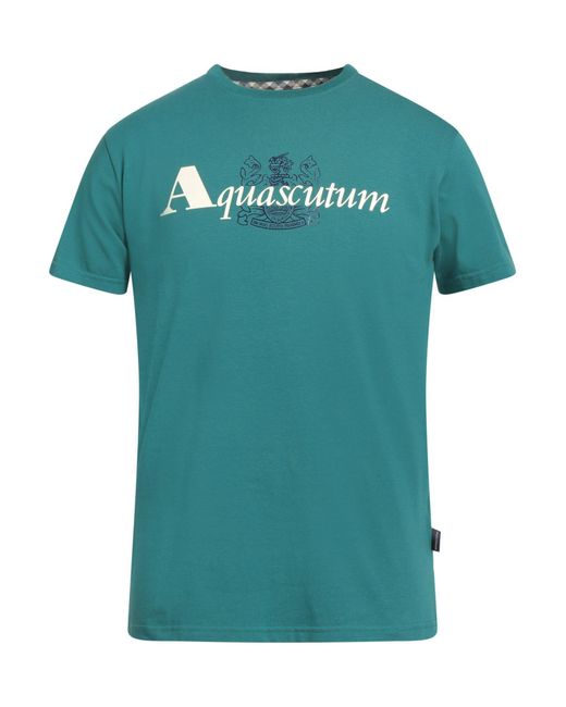 Aquascutum Green T-shirt for men