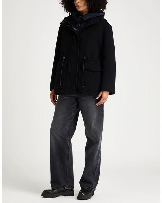 Moorer Blue Midnight Coat Polyamide, Polyurethane