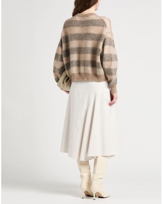 Brunello Cucinelli White Midi Skirt