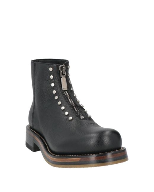 McQueen Black Ankle Boots Leather for men