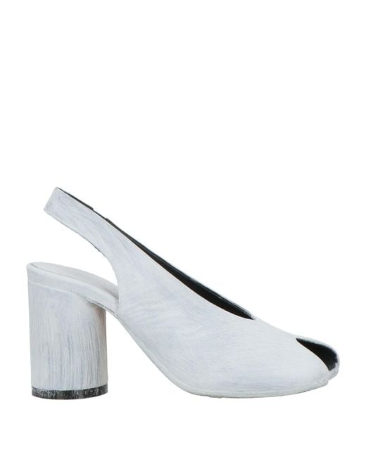 MM6 by Maison Margiela White Sandals Leather