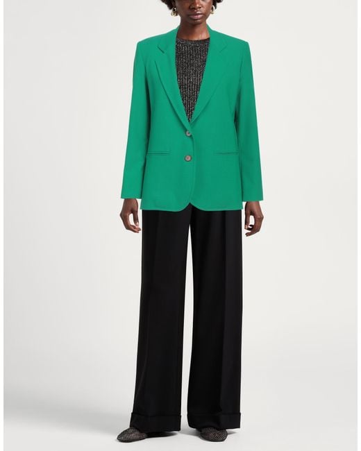 Alysi Green Blazer Polyester, Virgin Wool, Elastane