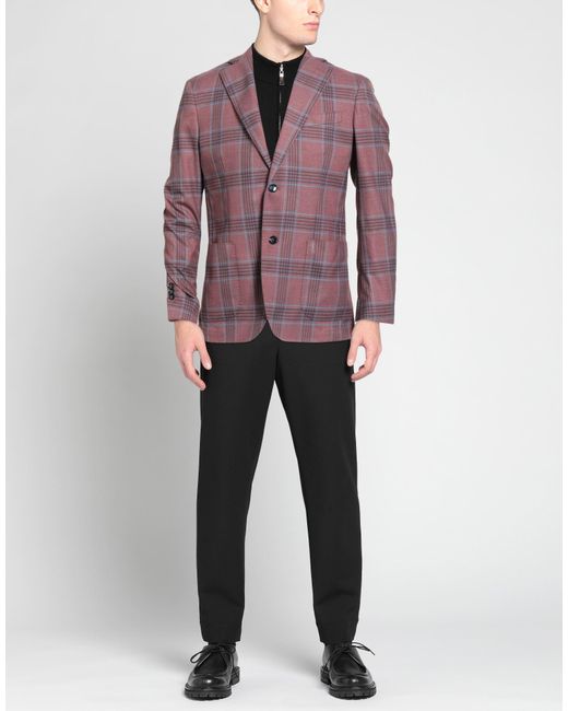 BRERAS Milano Purple Blazer Polyester, Viscose, Elastane for men