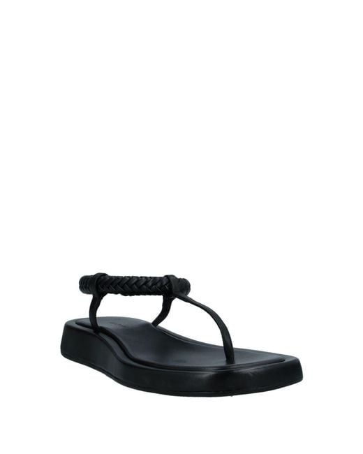 GIA RHW Black Thong Sandal