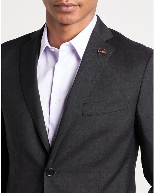 Pal Zileri Black Mcmlxxx Charcoal Suit Wool for men