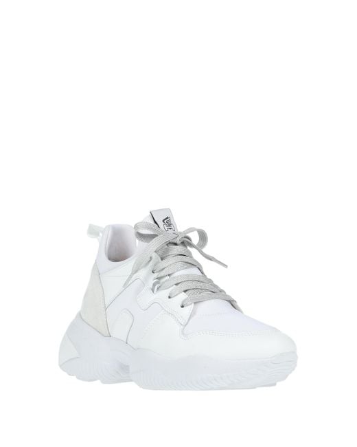Hogan White Sneakers Leather, Textile Fibers