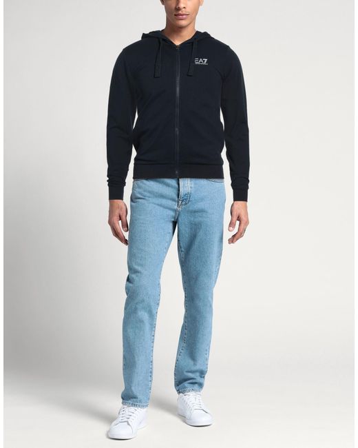 EA7 Blue Sweatshirt Cotton for men