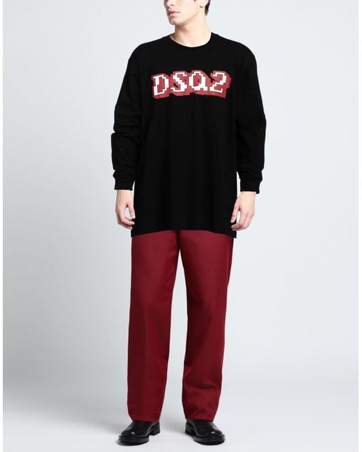 DSquared² Black T-Shirt Cotton for men
