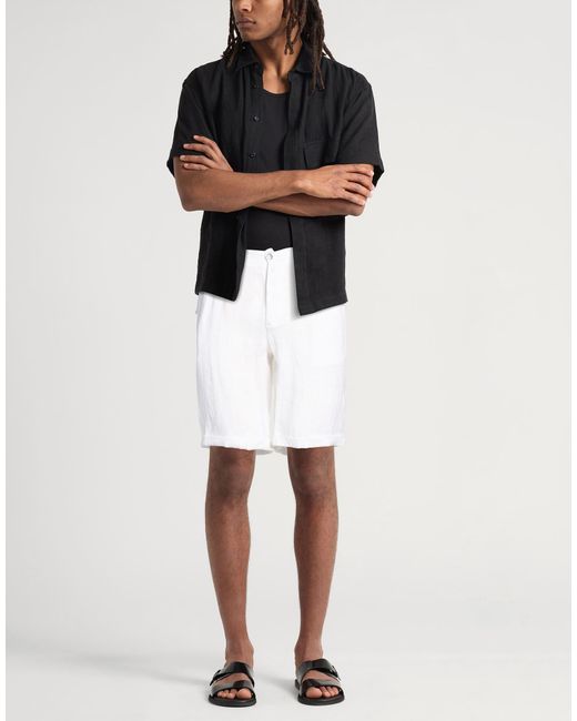 Alpha Studio White Shorts & Bermuda Shorts for men