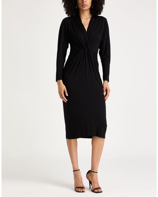 Diane von Furstenberg Black Midi Dress