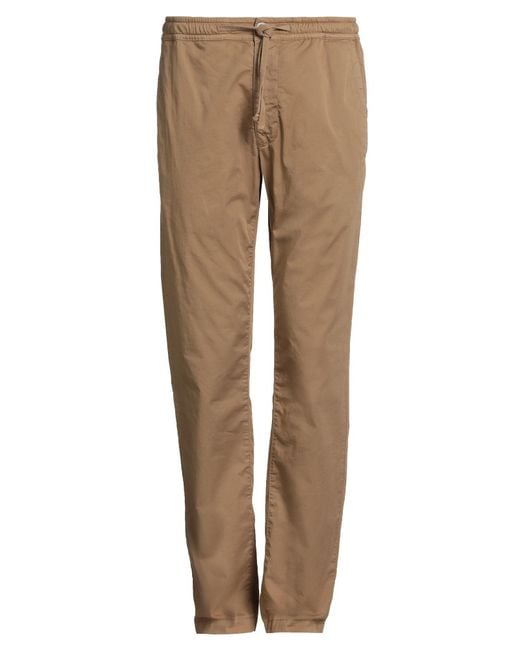 Brooksfield Natural Camel Pants Cotton, Elastane for men