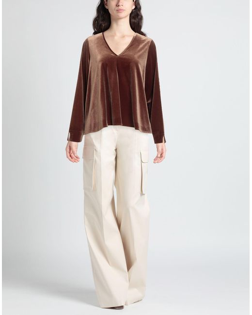 Compagnia Italiana Brown Top Polyester, Elastane