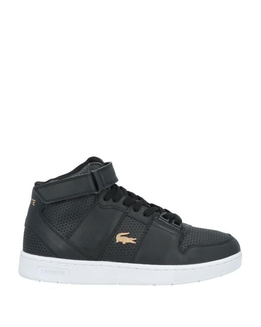Lacoste Black Sneakers Leather, Textile Fibers
