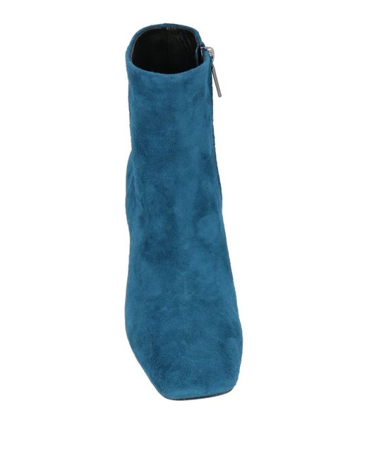 Pollini Blue Ankle Boots Leather