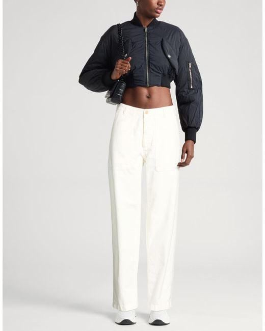 Fortela White Pants Cotton, Wool