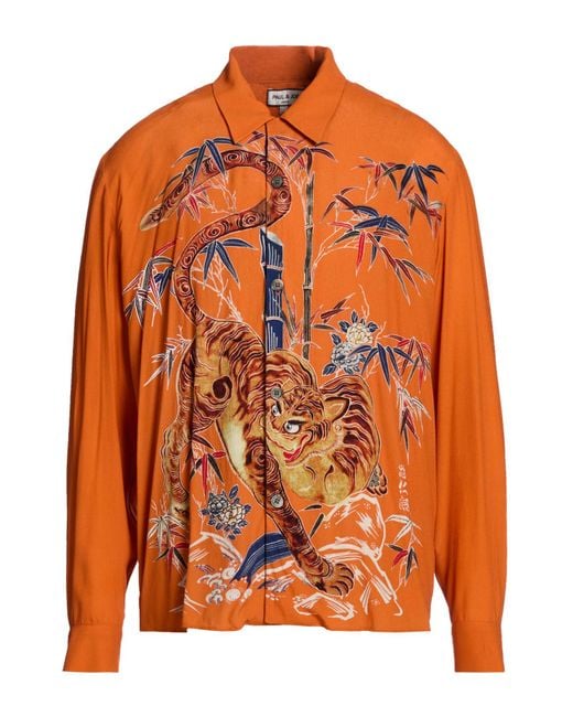 Paul & Joe Orange Shirt Viscose for men