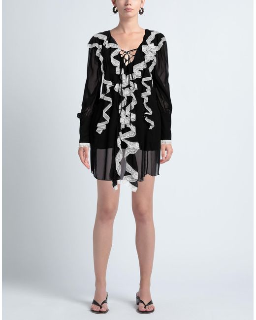 Aniye Records Black Mini Dress Viscose, Polyamide