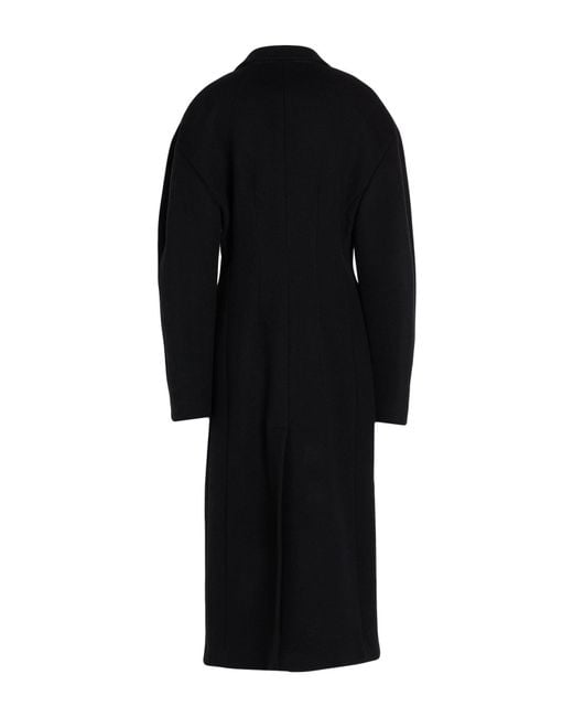 MSGM Black Coat Wool, Polyamide