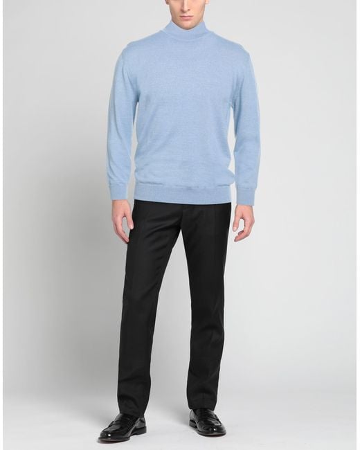 Luigi Borrelli Napoli Blue Turtleneck for men