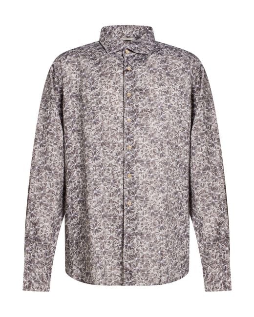 Stenstroms Gray Charcoal Shirt Linen for men