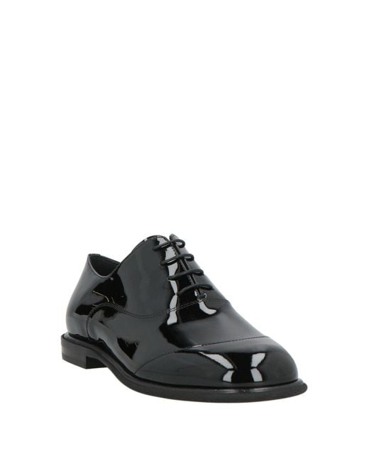 Giorgio Armani Black Lace-Up Shoes Leather