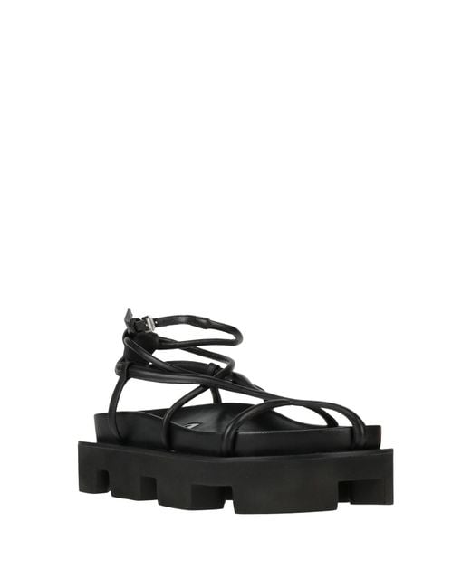 Jil Sander Black Sandals Ovine Leather
