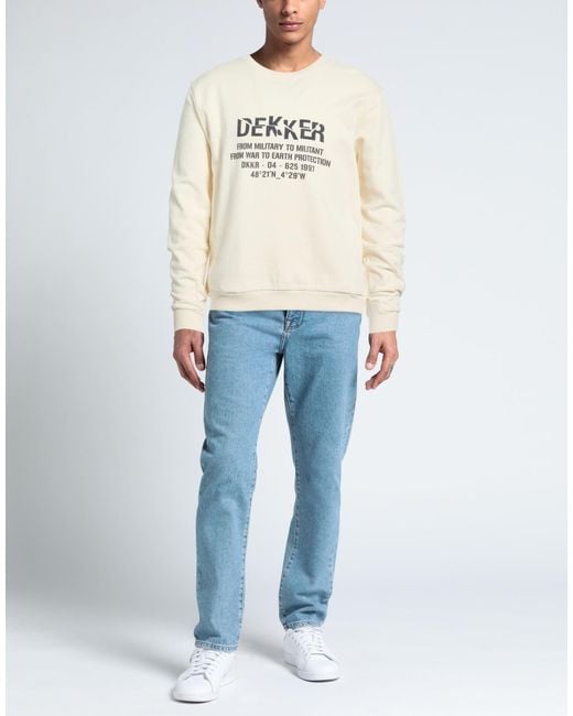 Dekker White Sweatshirt Cotton, Elastane for men