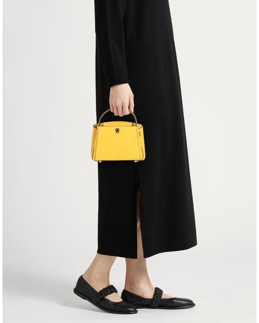 Valextra Yellow Handbag