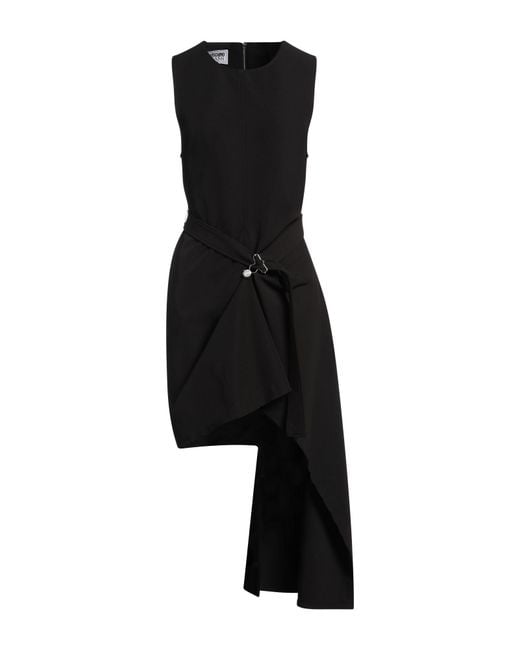 Moschino Black Mini Dress Polyester, Elastane