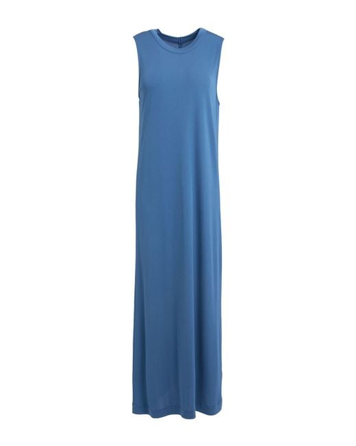 Majestic Filatures Blue Midi Dress Viscose, Elastane