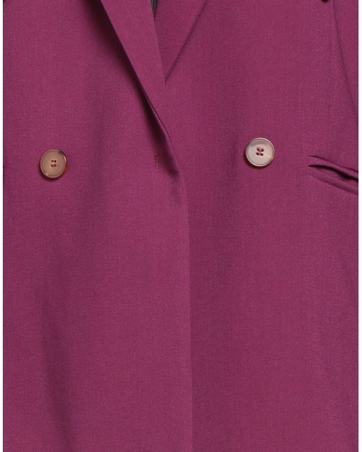 Alysi Purple Chocolat Mauve Blazer Polyester, Viscose, Elastane, Wool, Acetate
