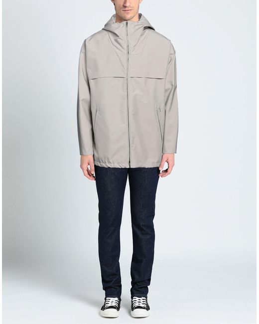 Hevò Gray Light Overcoat & Trench Coat Polyester for men