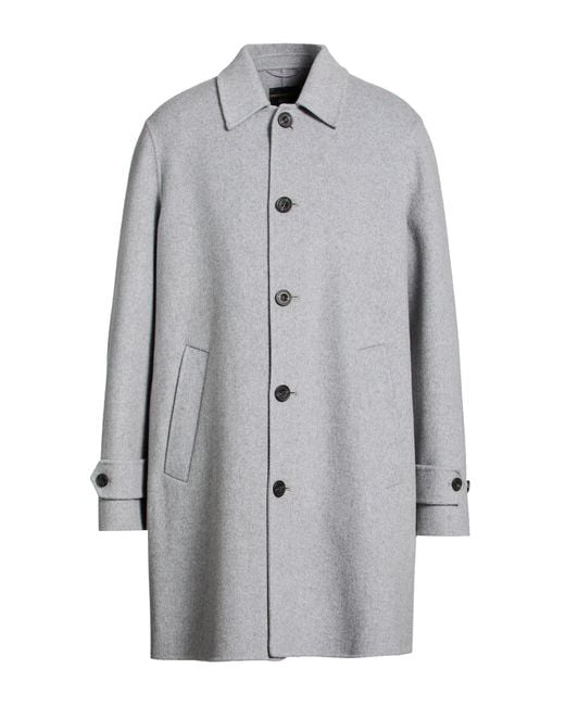 BRERAS Milano Gray Charcoal Coat Wool, Polyester for men
