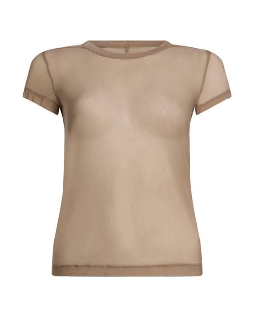 Rick Owens Natural T-Shirt Cupro, Elastane
