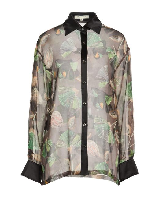 Really Wild Clothing Gray Dark Shirt Silk, Polyamide