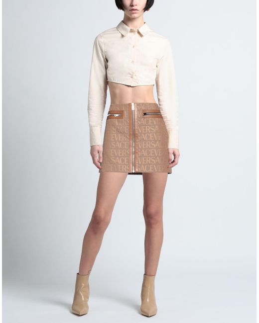 Versace Brown Mini Skirt