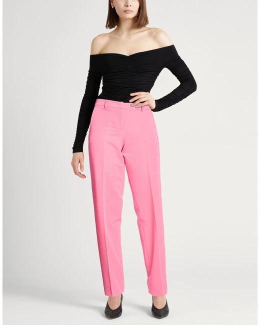 Lardini Pink Pants Polyester, Rayon, Elastane